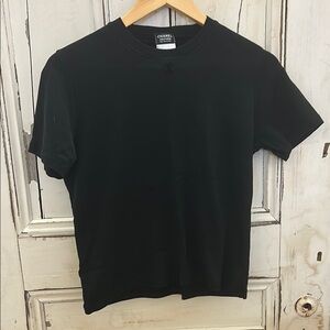 Chanel Black uniform shirt sleeve sweater